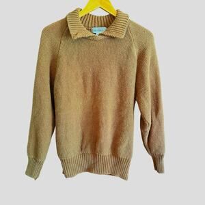 80s Vintage | Gap Clothing Co. | Brown Cotton Blend Collared Sweater | Medium